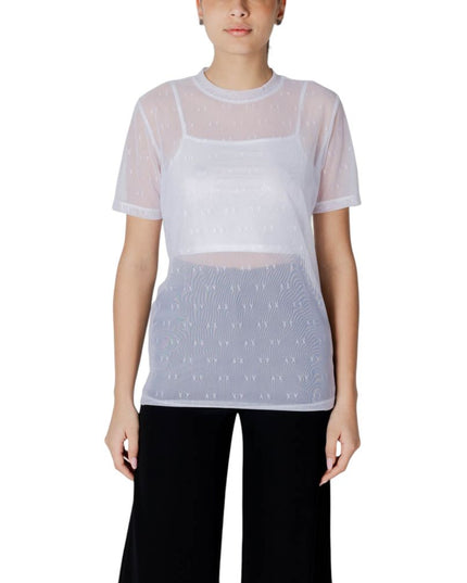 Armani Exchange White Polyamide T-Shirt