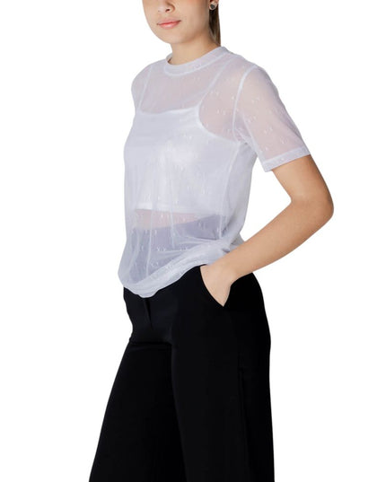 Armani Exchange White Polyamide T-Shirt