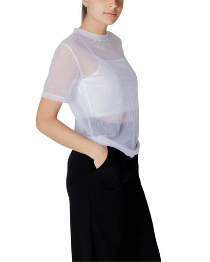 Armani Exchange White Polyamide T-Shirt