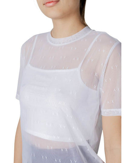 Armani Exchange White Polyamide T-Shirt