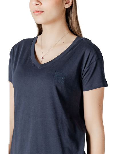 Armani Exchange Blue Cotton T-Shirt