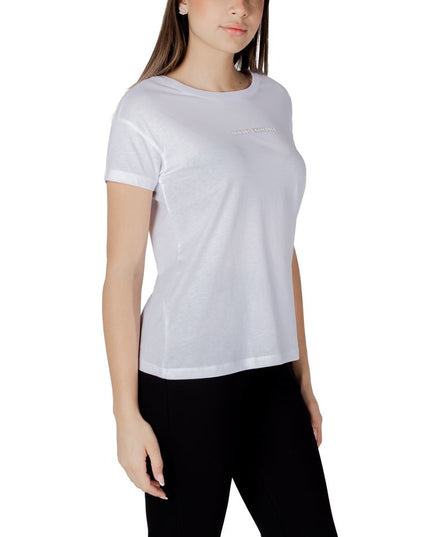 Armani Exchange White Cotton T-Shirt