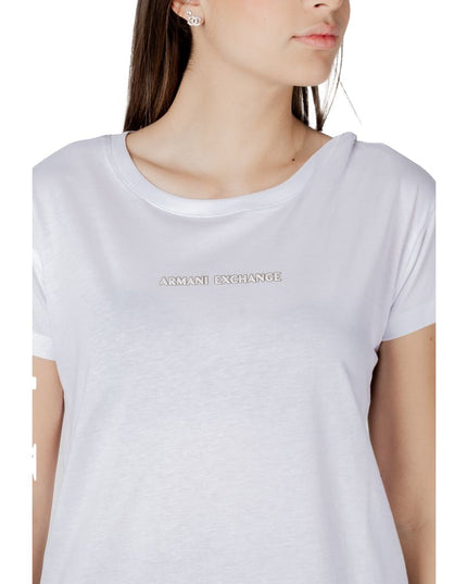 Armani Exchange White Cotton T-Shirt