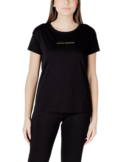 Armani Exchange Black Cotton T-Shirt