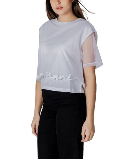Armani Exchange White Cotton T-Shirt
