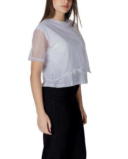 Armani Exchange White Cotton T-Shirt