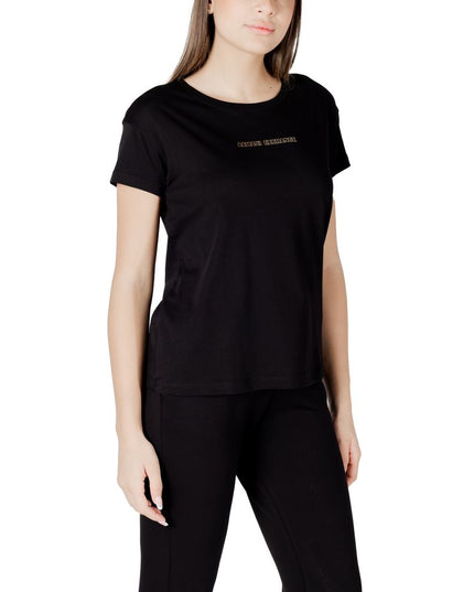 Armani Exchange Black Cotton T-Shirt