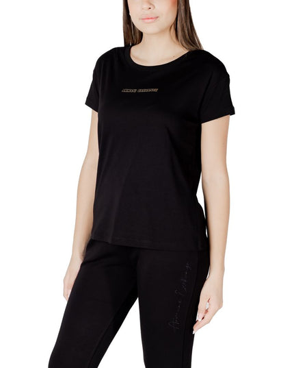 Armani Exchange Black Cotton T-Shirt