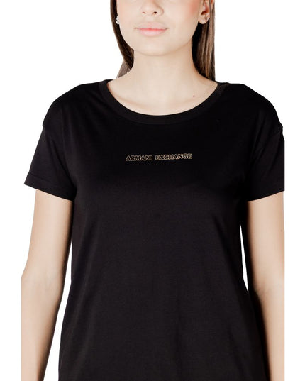 Armani Exchange Black Cotton T-Shirt