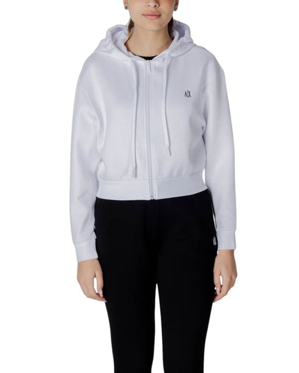 Armani Exchange White Cotton Hoodie