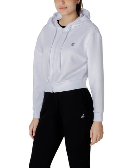 Armani Exchange White Cotton Hoodie