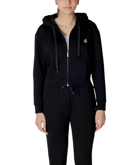 Armani Exchange Black Cotton Hoodie