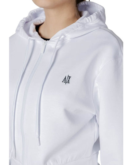 Armani Exchange White Cotton Hoodie