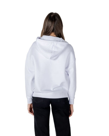 Armani Exchange White Cotton Hoodie