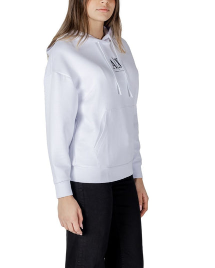 Armani Exchange White Cotton Hoodie