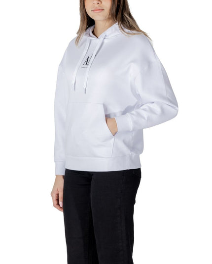 Armani Exchange White Cotton Hoodie