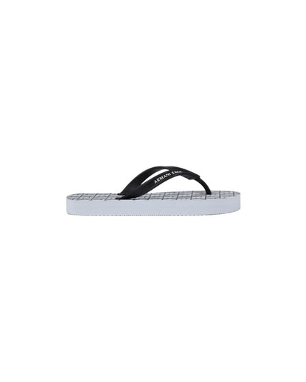 Armani Exchange White Rubber Flip-Flop Sandals