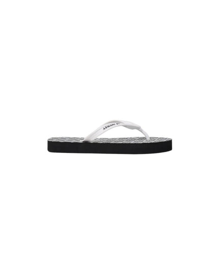 Armani Exchange Black And White Rubber Flip-Flop Sandals