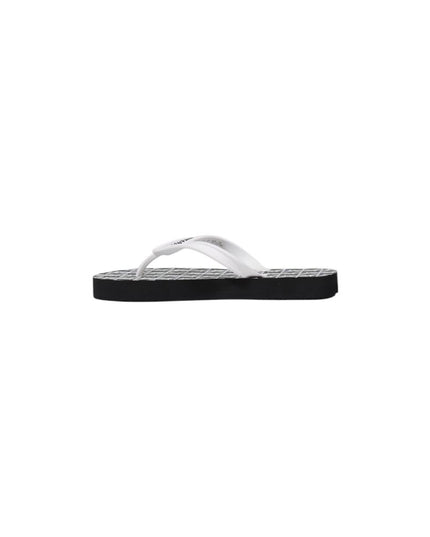 Armani Exchange Black And White Rubber Flip-Flop Sandals