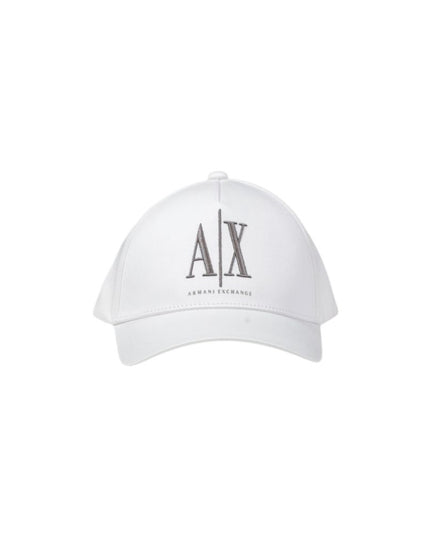 Armani Exchange White Cotton Cap (Baseball Hat)