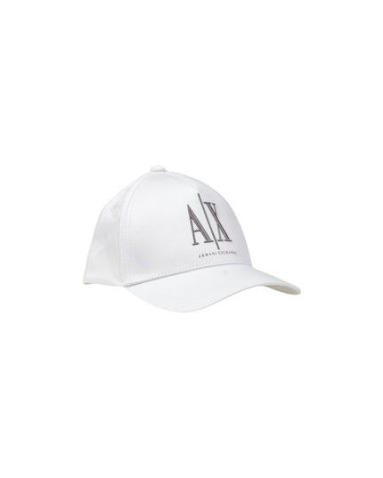 Armani Exchange White Cotton Cap (Baseball Hat)