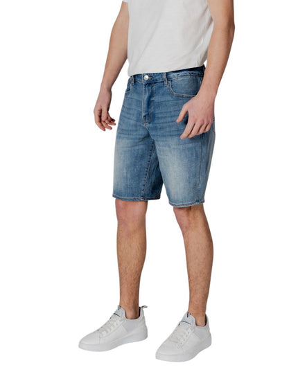 Armani Exchange Blue Polyester Bermuda Shorts