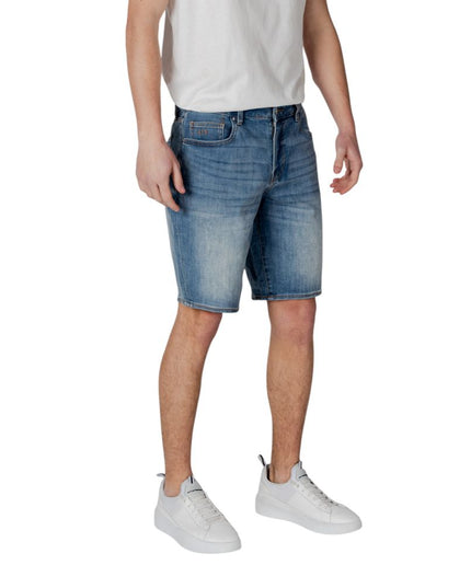 Armani Exchange Blue Polyester Bermuda Shorts