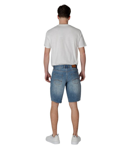 Armani Exchange Blue Polyester Bermuda Shorts