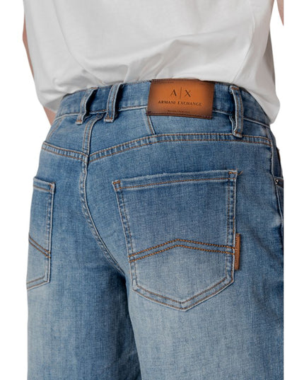 Armani Exchange Blue Polyester Bermuda Shorts