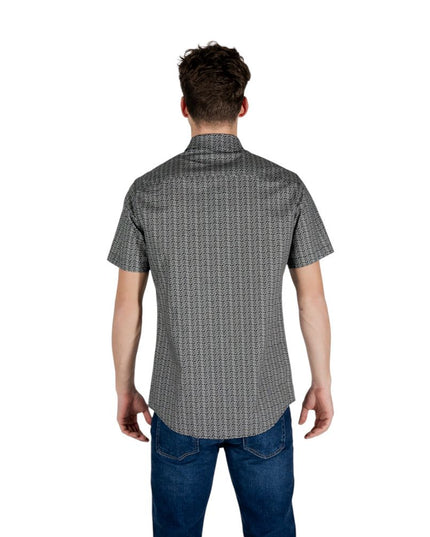 Armani Exchange Black Cotton Shortsleeve Shirt