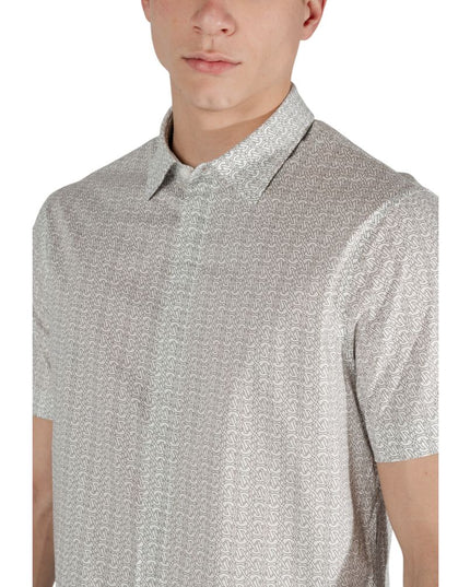 Armani Exchange Cream Cotton Shortsleeve Shirt