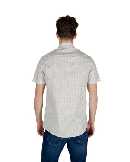 Armani Exchange Cream Cotton Shortsleeve Shirt