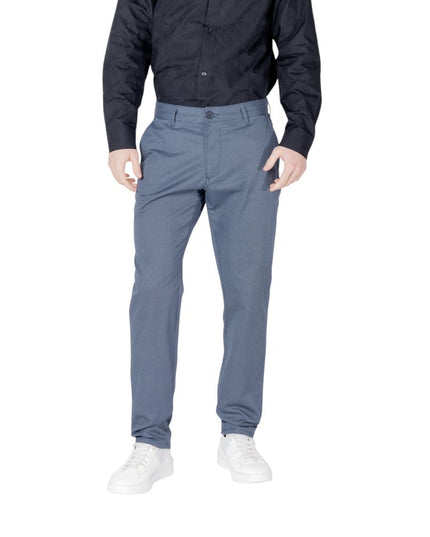 Armani Exchange Blue Cotton Skinny Pants