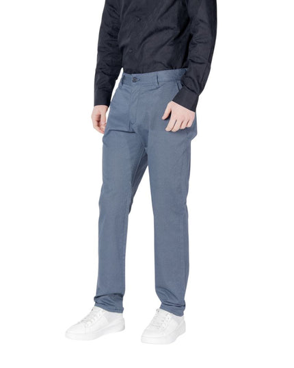 Armani Exchange Blue Cotton Skinny Pants