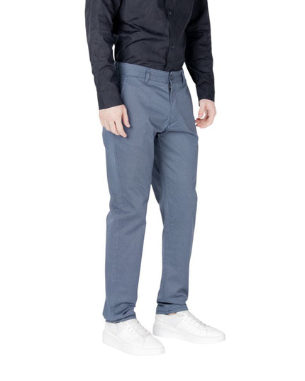 Armani Exchange Blue Cotton Skinny Pants
