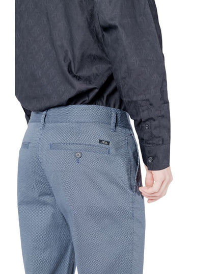 Armani Exchange Blue Cotton Skinny Pants