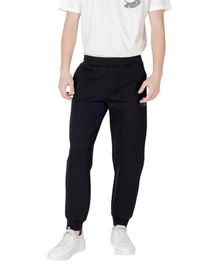 Armani Exchange Black Cotton Joggers (Workout Pants)
