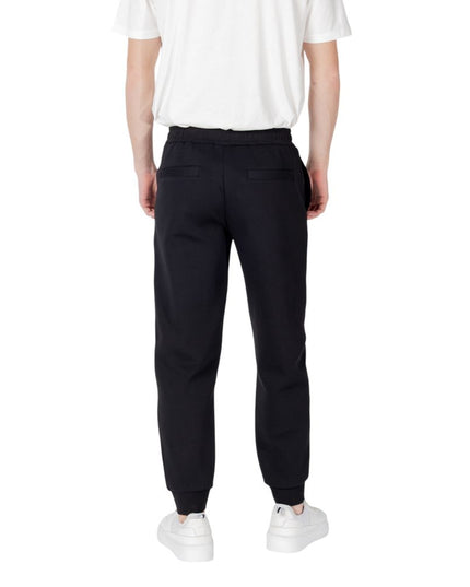 Armani Exchange Black Cotton Joggers (Workout Pants)