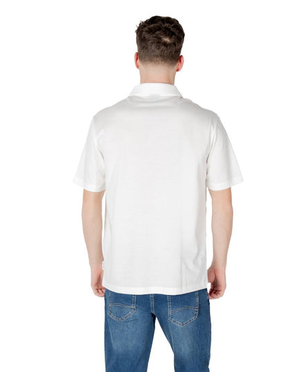 Armani Exchange White Cotton Polo Shirt