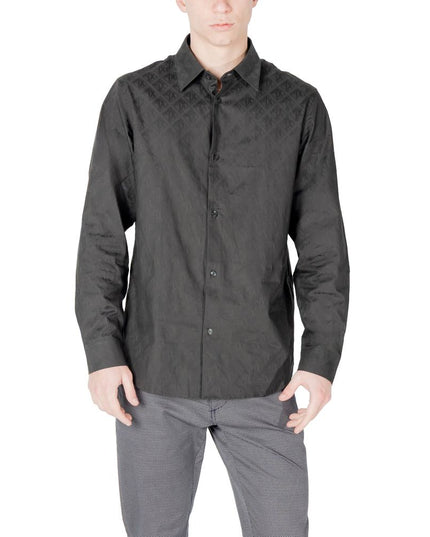 Armani Exchange Black Cotton Dress Shirt