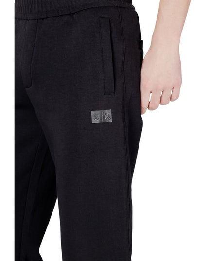 Armani Exchange Black Cotton Joggers (Workout Pants)