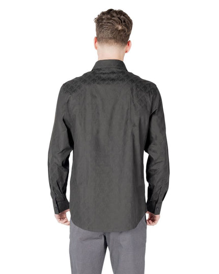 Armani Exchange Black Cotton Dress Shirt