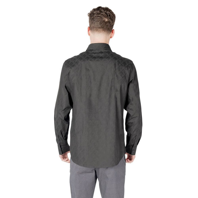 Armani Exchange Black Cotton Dress Shirt