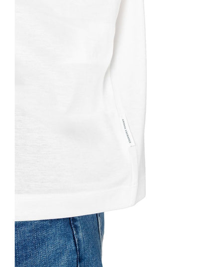 Armani Exchange White Cotton Polo Shirt