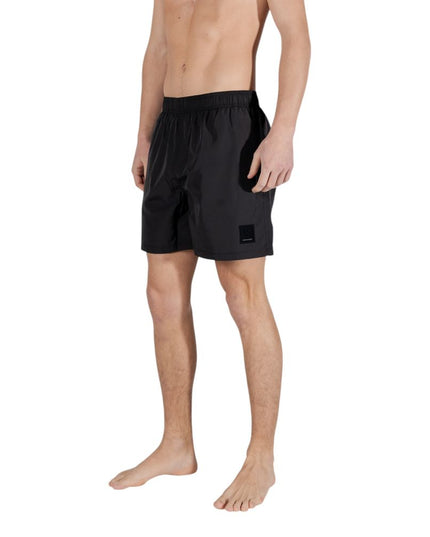 Armani Exchange Black Polyester Swim Shorts