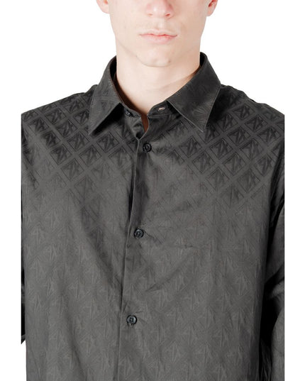 Armani Exchange Black Cotton Dress Shirt