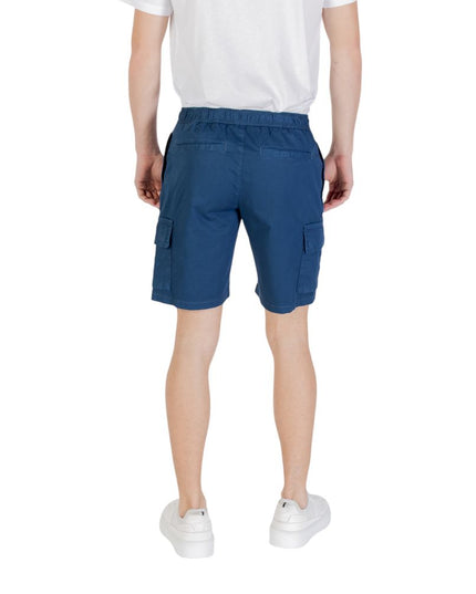 Hugo Boss Blue Cotton Bermuda Shorts