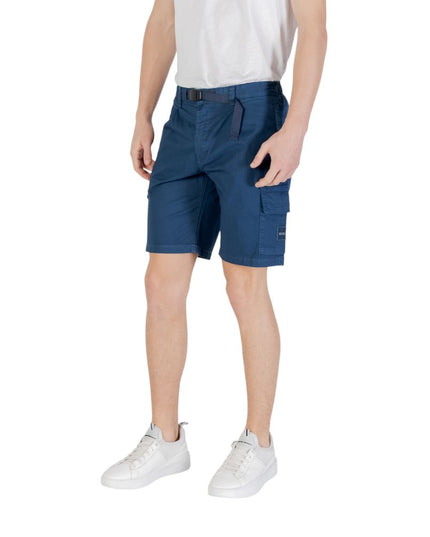 Hugo Boss Blue Cotton Bermuda Shorts