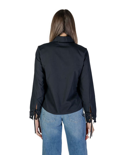 Jacqueline De Yong Black Cotton Blouse