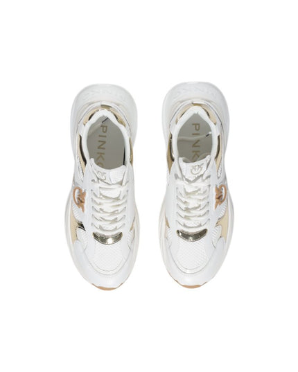 PINKO White Leather Chunky Sneakers